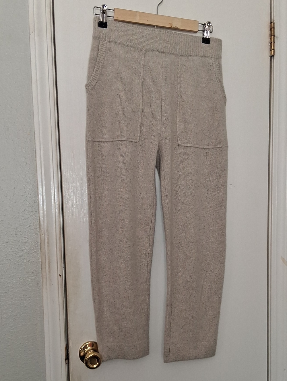Madewell Cashmere Casual Pull-on Pants Oatmeal Beige Sz XXS